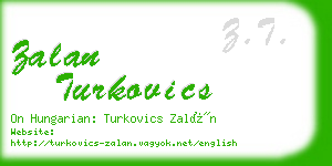 zalan turkovics business card